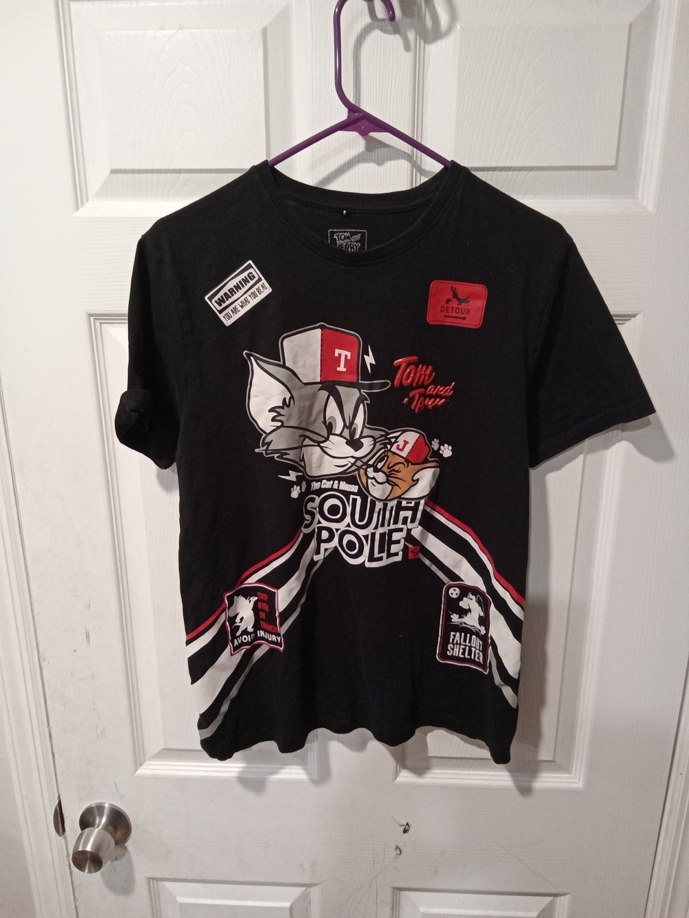 Tom and Jerry South Pole Graphic Tee - Black
